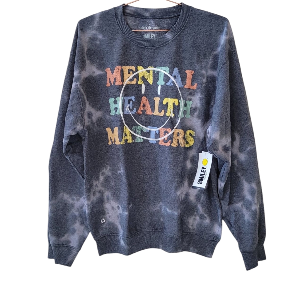 Desert Dreamer SMILEY Originals 'Mental Health Matters' Sweatshirt Size 1X